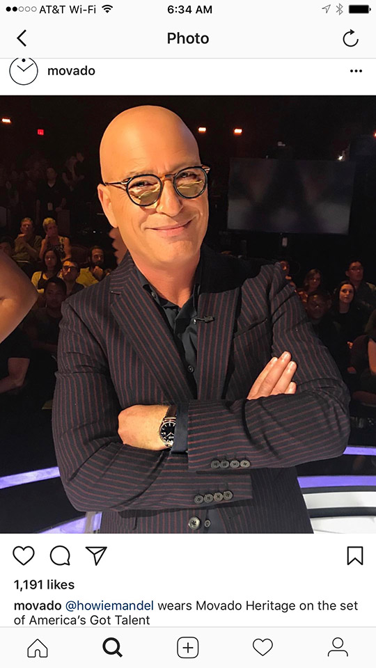 Howie Mandel from America’s Got Talent - Movado