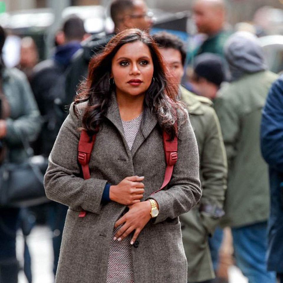 Movado watch & Incase backpack on Mindy Kaling in Late Night