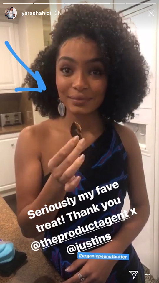 Yara Shahidi from Grown-ish - Justin’s peanut butter cups