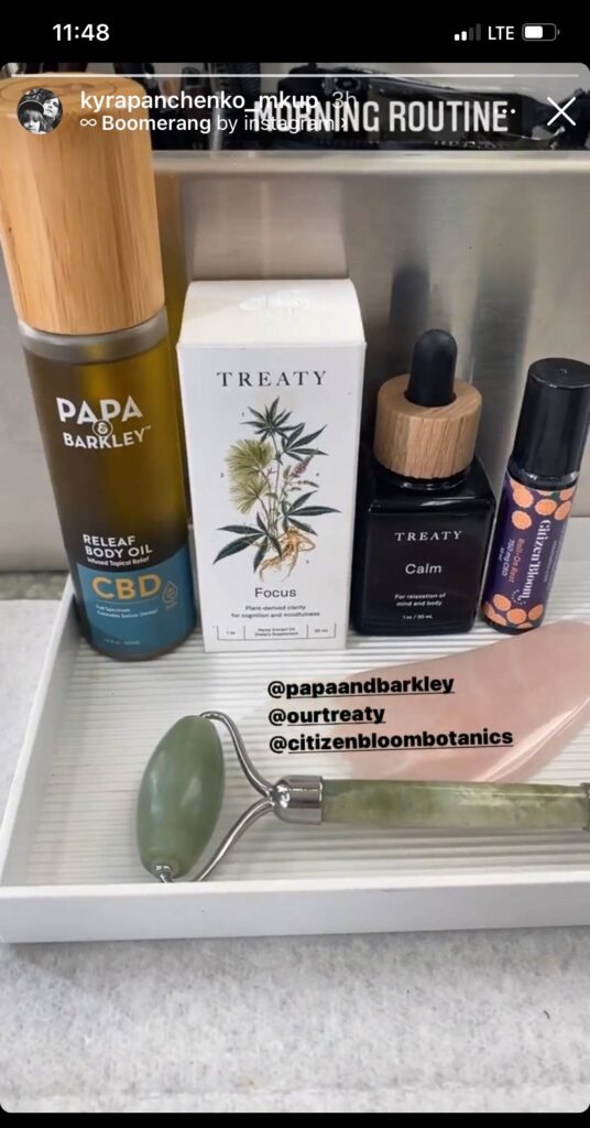 Kyra Panchenko, makeup artist - Papa & Barkley, Treaty and Citizen Bloom products